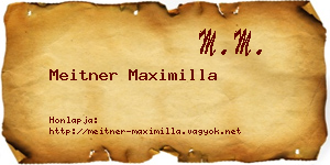 Meitner Maximilla névjegykártya